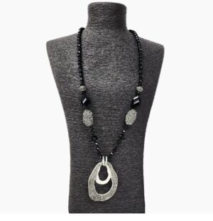 Rhinestone Necklace Blk