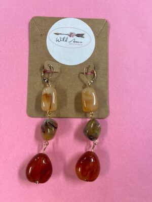 Coloured Rock Earrings
