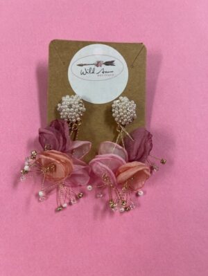 Pink & Pearl Earrings