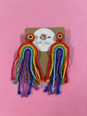 Beaded Rainbow Earrings