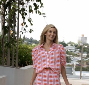 LUONI Holly Shirt - Aurora Pink Flame Orange