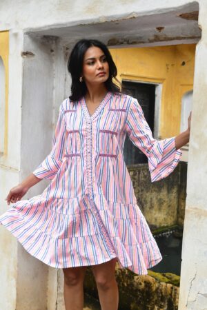 AZURE Sunset Swing Dress - Stripe