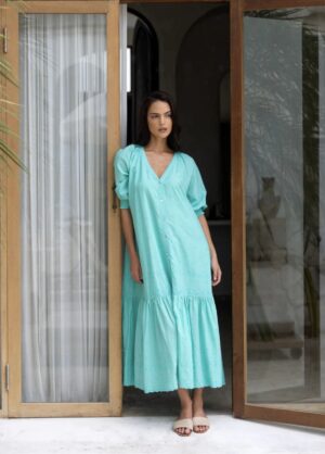 HUMIDITY Chloe Midi Dress - Lagoon Green