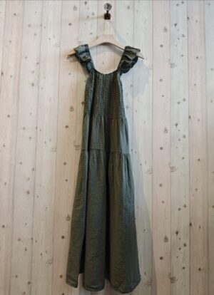 Flared Strap Dress - Khaki