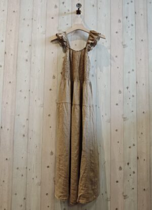 Flared Strap Dress - Camel