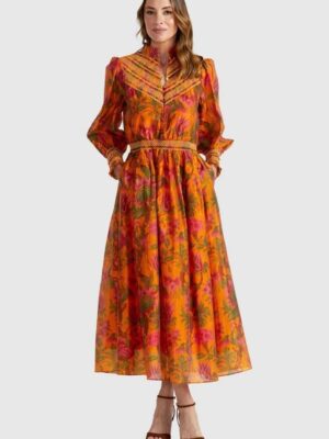 FATE+BECKER Panama Dress - Orange Floral