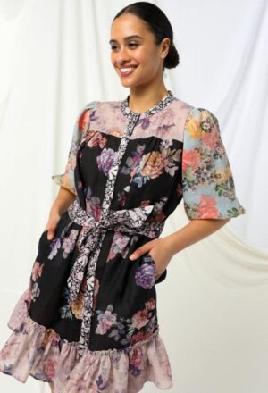 KACHEL Sasha Mini Dress - Black