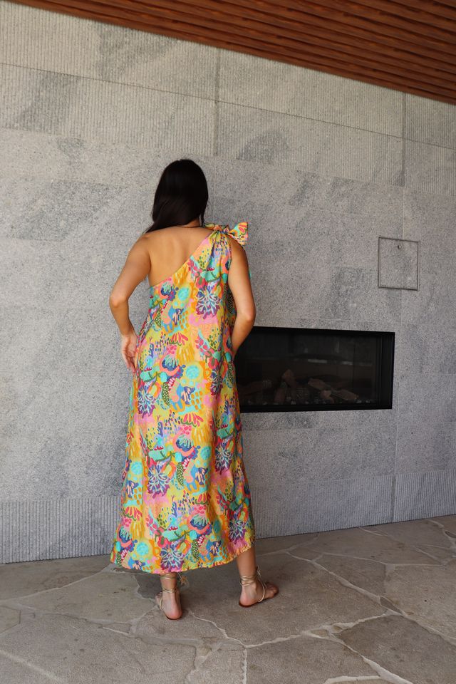 LUONI Gia One Shoulder Dress - Bright Garden - Image 2