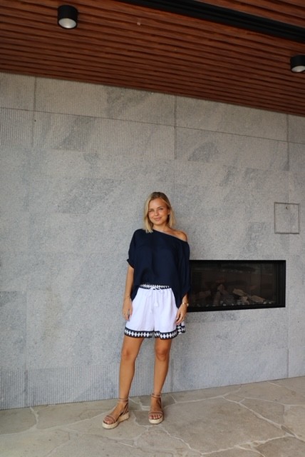 LUONI Sabina Top - Navy